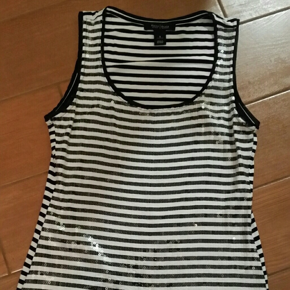 White House Black Market Striped Tank size S